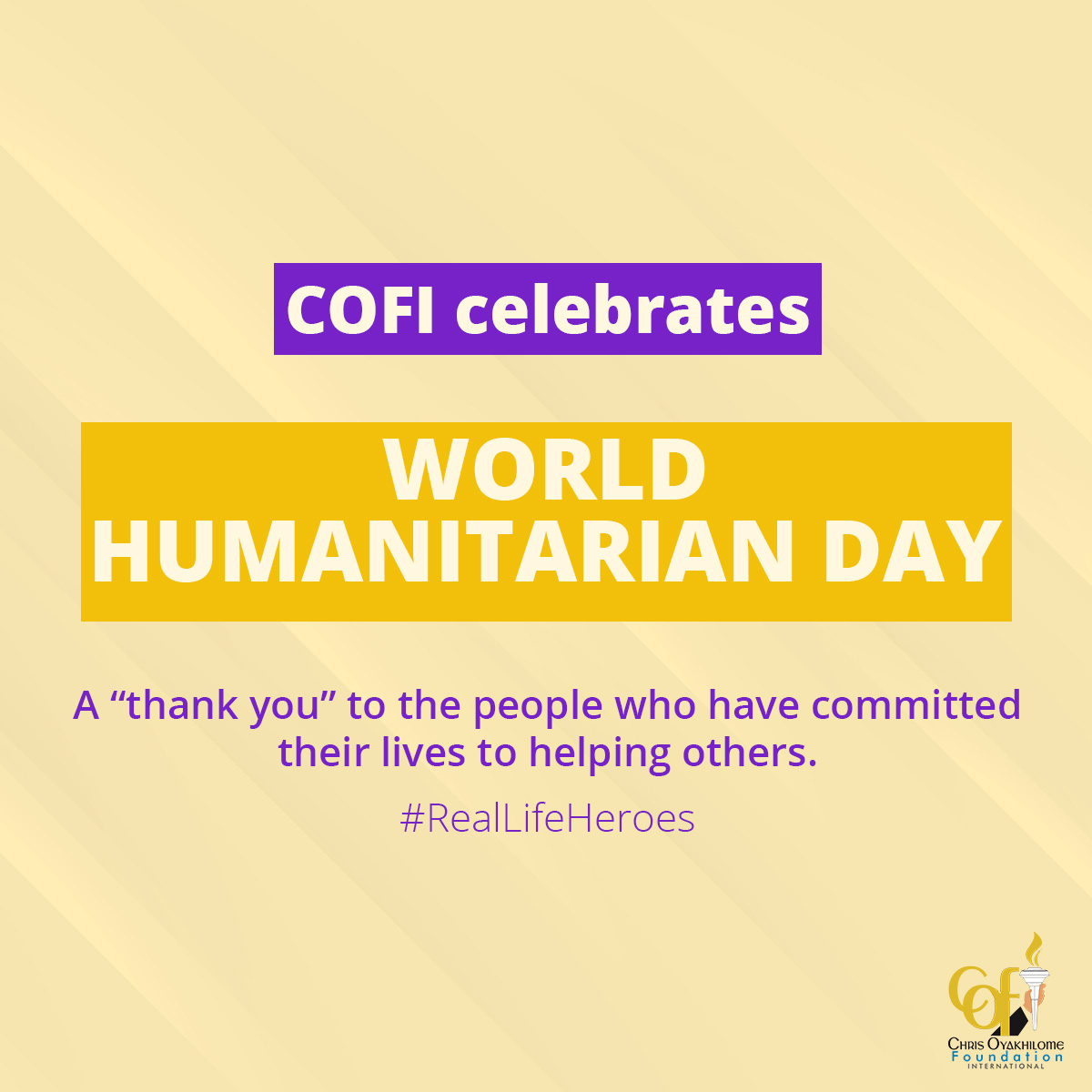 COFI Commemorates World Humanitarian Day – August 19