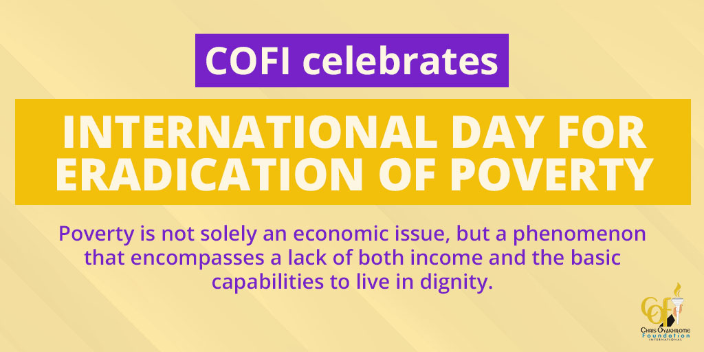 International Day for the Eradication of Poverty with COFI and InnerCity  Mission – Chris Oyakhilome Foundation International (COFI)