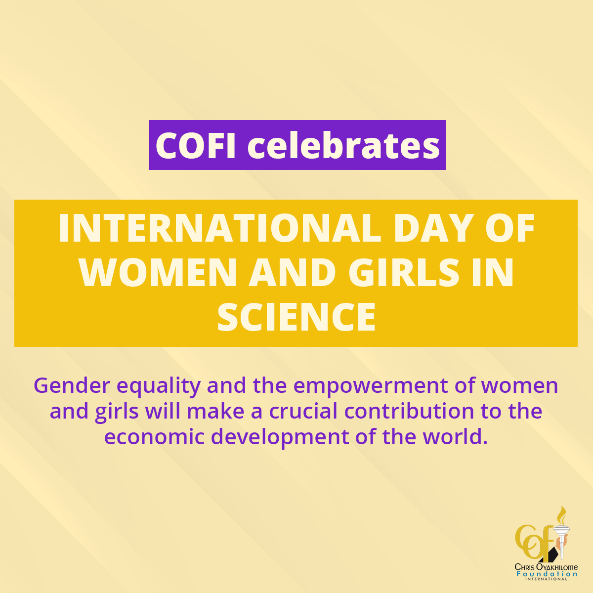 COFI Celebrates Women and Girls on International Day