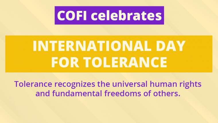 COFI Commemorates the International Day of Tolerance